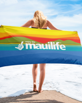 Mauilife island colors beach towel