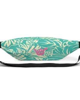 Green Hibiscus fanny pack