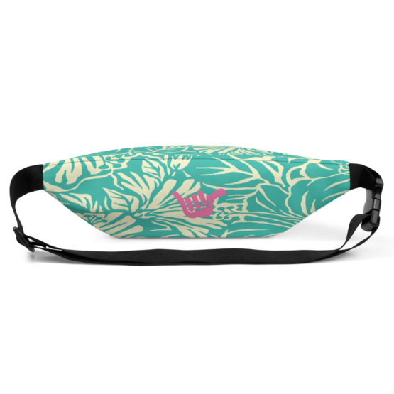 Green Hibiscus fanny pack