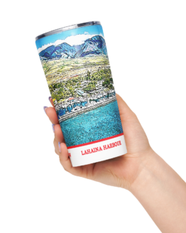 20 oz. Maui Life Lahaina Harbour stainless steel tumbler