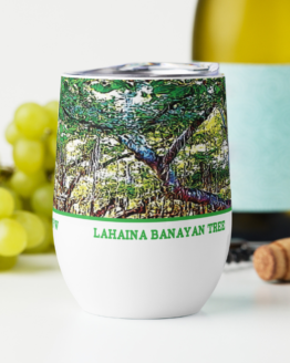 12oz. Maui Life Lahaina Banyan Tree Wine tumbler