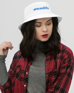 Maui Life White Twill Bucket Hat